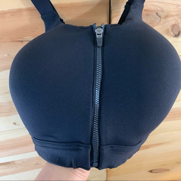 Under Armour Eclipse Zip Front Black Sport Bra 38D - Picture 5 of 16